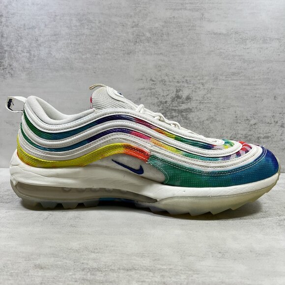 Nike Air Max 97 Tie Dye NRG Peace Love Spikeless Masters Golf Shoes Mens Size 10 - Picture 2 of 11